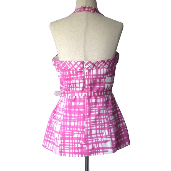 Trina Turk Fun & Sophisticated Pink Halter Top - Size 8 - Picture 2 of 7